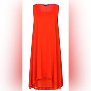Seventy by Sergio Tegon Flame Orange Dress 🌶️ | Hi-Low Hem Size 4 (IT 40)